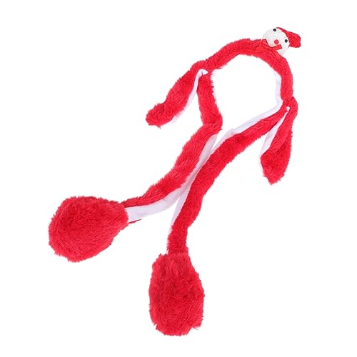 WRITWAA Beweglicher Weihnachts Haarreif mit Roten Hasenohren Weichem Leichtem Kopfschmuck für Mädchen Festlicher Party Haarschmuck mit Einzigartigem Design Komfortabel und Langlebig von WRITWAA