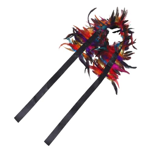 WRITWAA Bunte Schulterpelerine Damen Party Umhang Abnehmbarer Falscher Kragen Vielseitiges Gothic Kostüm Accessoire Halloween Cape für Frauen von WRITWAA