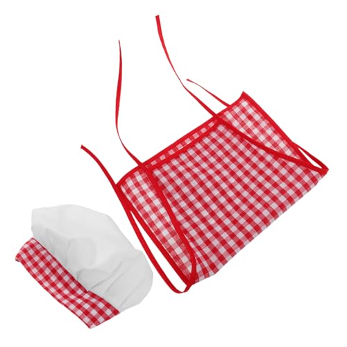 WRITWAA Chef Outfit Monate Atmungsaktives Weiches Kinderkoch Kostüm mit Schürze und Mütze Bequemer Langlebiger Junge Mädchen Kochanzug für Fotoshootings Backspiele und Alltag von WRITWAA