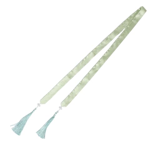 WRITWAA Chinesisches Haargummi mit Fließenden Bändern und Beaded Anhänger Vintage Hanfu Kostüm Zubehör für Traditionelle Hochzeiten und Feste Haaraccessoire Zartgrün von WRITWAA