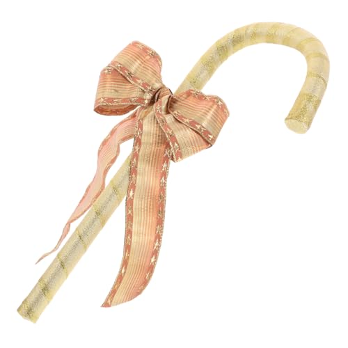 WRITWAA Cosplay Krücke mit Schleifendetail Stilvolles Weihnachts und Party Accessoire Langlebiger Kostümstab für Fasching Karneval Tanz und Valentinstag von WRITWAA