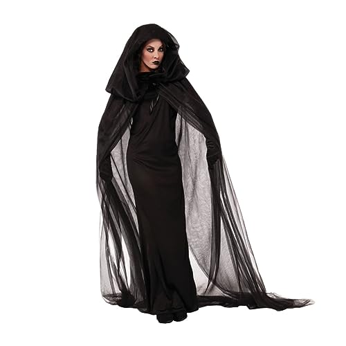 WRITWAA Damen Halloween Hexenkleid Für Cosplay Schwarzes Langes Kleid Mit Netzdetails Größe XXL Perfekt Für Gruselige Anlässe Und Kostümpartys WRITWAA Damen Halloween Hexenkleid Für Cosplay Schwarzes Langes Kleid Mit Netzdetails Größe XXL Perfekt Für Gruselige Anlässe Und Kostümpartys von WRITWAA