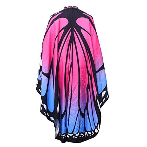 WRITWAA Damen Polyester Umhang Mit Schmetterlingsmotiven Drehbarer Partyumhang Für Frauen Karneval Und Cosplay Blau Großen Schmetterlingen WRITWAA Damen Polyester Umhang Mit Schmetterlingsmotiven Drehbarer Partyumhang Für Frauen Karneval Und Cosplay Blau Großen Schmetterlingen von WRITWAA