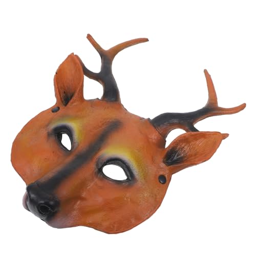 WRITWAA Deer Cosplay Maske für Halloween Leichte und Bequeme Tiermaske PU für Karneval und Kostümpartys für Gruselige und Vielseitige Kostüme von WRITWAA