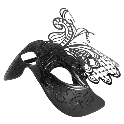 WRITWAA Diamant-Schmetterlings-Maske Gesicht Augenmaske für geschwollene Augen Maskerade halloween party costumes fancy dress Kostüm Party Maske Tanzparty-Requisite Plastik Black von WRITWAA