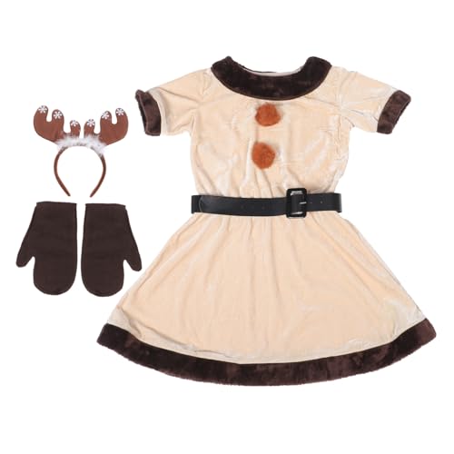 WRITWAA Elch Kostüm Damen Party Outfit Tierkostüm Erwachsene Weihnachts und Halloween Cosplay Performance und Passend für Karneval Bühne von WRITWAA