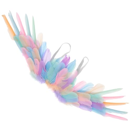 WRITWAA Engelsflügel Kostüm für Mädchen Kleine Bunte Flügel für Karneval und Halloween Leichtes Cosplay Accessoire für Bezaubernde Auftritte Praktische Performance Requisite von WRITWAA