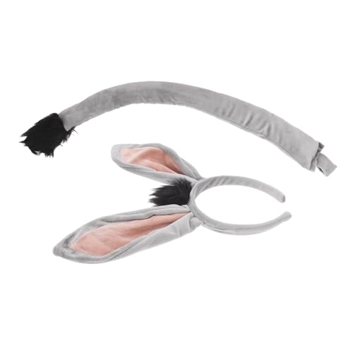 WRITWAA Esel Ohren Stirnband Weich Komfortabel Robust Verstellbar Kostüm Zubehör für Kleinkinder und Halloween Party Karneval Cosplay von WRITWAA