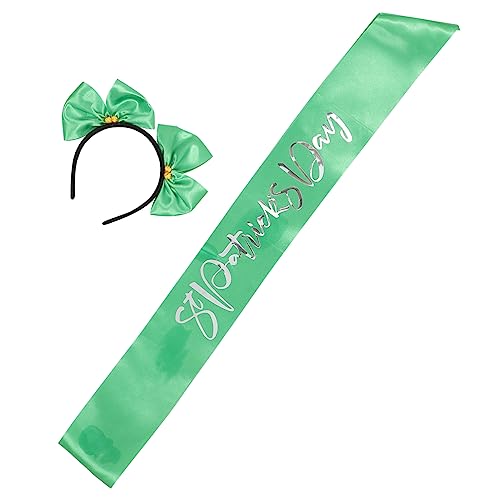 WRITWAA Festlicher Patrick Day Haarreif mit Silbernem Buchstaben Design Leichtes Strapazierfähiges Accessoire für Erwachsene für Karneval Geburtstagsfeiern und Partydekoration von WRITWAA
