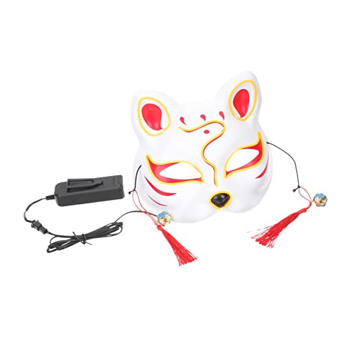 WRITWAA Fuchs Maske halloween mitgebsel halloween oblaten haloween mask halloween costumes gilbe Dekorationen Party-Masken-Requisite Maskerade Füchse Maske weibliche Maske Plastik Yellow von WRITWAA