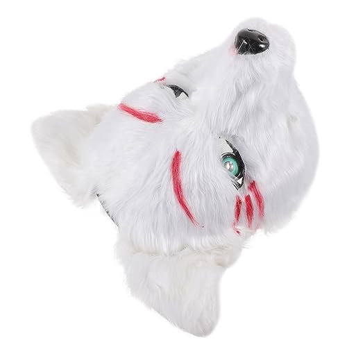 WRITWAA Fuchs-kostüm-masken Pelzfuchs Halloween-kostüm Silberne Maskerademaske Schädelmaske Goldene Maskerademaske Gesicht Karnevalsmasken Halloween-fuchsmasken Partymaske Wolf Nasses Haar von WRITWAA