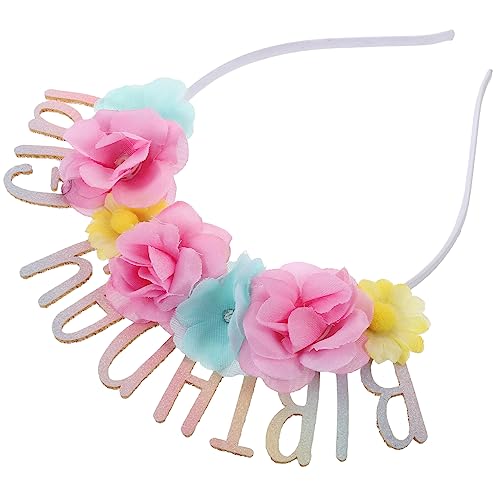WRITWAA Geburtstag Stirnband Geburtstagsaccessoires für Frauen Blumenkronenstirnband klein Regenbogen Strahl LED Haarband Haarzubehör Party-Stirnbänder Blumen sind Stoff WRITWAA Geburtstag Stirnband Geburtstagsaccessoires für Frauen Blumenkronenstirnband klein Regenbogen Strahl LED Haarband Haarzubehör Party-Stirnbänder Blumen sind Stoff von WRITWAA