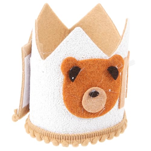 WRITWAA Geburtstagskrone für Kleinkinder Brauner Bären Stirnband Langlebiges Schadstofffreies Material Stabile Verarbeitung Weiches Filzdesign Geeignet für Mädchen Kindergeburtstag WRITWAA Geburtstagskrone für Kleinkinder Brauner Bären Stirnband Langlebiges Schadstofffreies Material Stabile Verarbeitung Weiches Filzdesign Geeignet für Mädchen Kindergeburtstag von WRITWAA