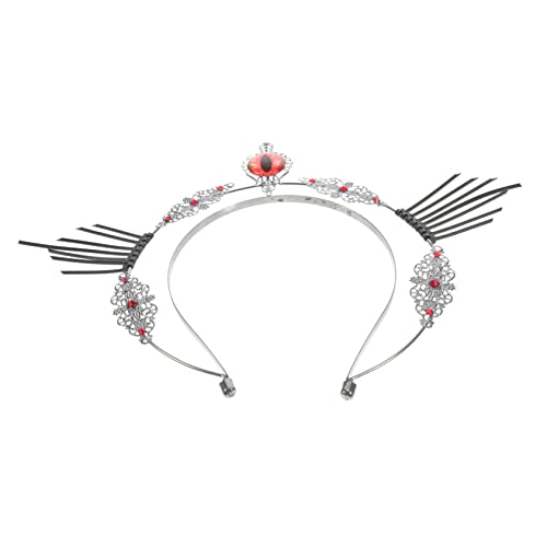 WRITWAA Gothic Crown Tiara für Lolita Headpiece Cosplay Haarband für Halloween Karneval und Partys Design mit Dekorativen Elementen Leicht und Tragbar für Fotos und Festliche Anlässe von WRITWAA