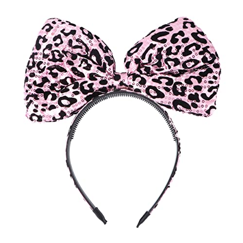 WRITWAA Gothic Leoparden Stirnband für Frauen Halloween Haarreif mit Schleife Party Accessoire Leicht und Angenehm Damen Kopfschmuck von WRITWAA