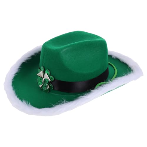 WRITWAA Grüner Western Hut mit Fransen Irisches Fliegen Vielseitiges Party und Karneval Accessoire für St Patricks Day Mottopartys und Festivals WRITWAA Grüner Western Hut mit Fransen Irisches Fliegen Vielseitiges Party und Karneval Accessoire für St Patricks Day Mottopartys und Festivals von WRITWAA