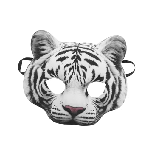 WRITWAA Halbgesicht Tiger Maske EVA Leicht Atmungsaktiv für Damen Karneval Cosplay Tier Kostüm Party Maske Vielseitig Tragbar für Halloween Fasching WRITWAA Halbgesicht Tiger Maske EVA Leicht Atmungsaktiv für Damen Karneval Cosplay Tier Kostüm Party Maske Vielseitig Tragbar für Halloween Fasching von WRITWAA