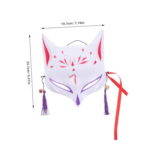 WRITWAA Halbgesichts Fuchs Maske Robustem Kunststoff Handgefertigt Komfortabel Katzenähnliche Tiermaske für Halloween Cosplay Karneval Maskenball Japanisches Fuchs Kostüm Zubehör WRITWAA Halbgesichts Fuchs Maske Robustem Kunststoff Handgefertigt Komfortabel Katzenähnliche Tiermaske für Halloween Cosplay Karneval Maskenball Japanisches Fuchs Kostüm Zubehör von WRITWAA