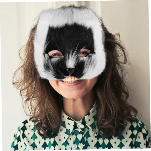 WRITWAA Halbgesichts Maske Japanischer Stil Unisex Tiermaske für Maskenball und Cosplay Flauschige Fuchsgesichts Maske in Leicht und für Karneval und Halloween WRITWAA Halbgesichts Maske Japanischer Stil Unisex Tiermaske für Maskenball und Cosplay Flauschige Fuchsgesichts Maske in Leicht und für Karneval und Halloween von WRITWAA