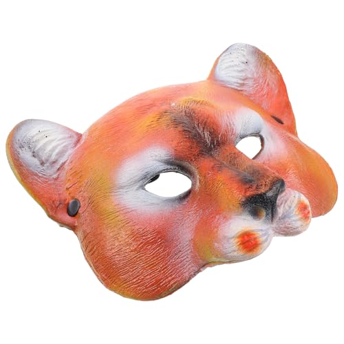 WRITWAA Halloween-halbmaske Gruselige Tier-löwenform Bequemes Pu-material Für Damen Halbmaske Für Halloween von WRITWAA