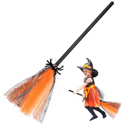 WRITWAA Halloween-Besen: Hexenkostüm-Besenspielzeug Mit Zarter Halloween-Party-Ball-Show-Zubehör WRITWAA Halloween-Besen: Hexenkostüm-Besenspielzeug Mit Zarter Halloween-Party-Ball-Show-Zubehör von WRITWAA