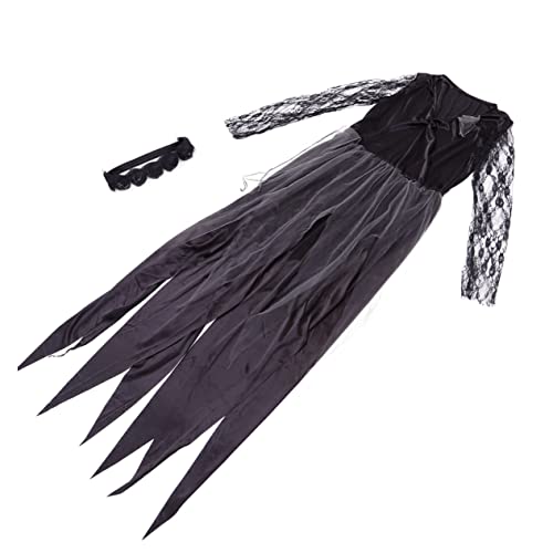 WRITWAA Halloween Braut Kostü Für Damen Geisterbraut Outfit Mit Langen Ärmeln Und Schleier Perfekt Für Mottopartys Karneval Und Halloween Größe WRITWAA Halloween Braut Kostü Für Damen Geisterbraut Outfit Mit Langen Ärmeln Und Schleier Perfekt Für Mottopartys Karneval Und Halloween Größe von WRITWAA