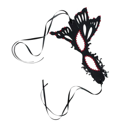 WRITWAA Halloween Cosplay Maske Halbgesicht Maske mit Strass Schmetterlingsmaske für Karneval Maskenball und Halloween Partys Verstellbar und von WRITWAA