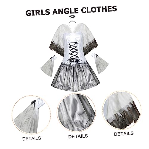 WRITWAA 1 Set Halloween Cosplay Kostü Teufelsengel Damen Kleid Mit Headdress Und Flügeln Karnevalskostü Für ädchen Und Damen Perfekt Für Halloween Feiern Und Mottopartys WRITWAA 1 Set Halloween Cosplay Kostü Teufelsengel Damen Kleid Mit Headdress Und Flügeln Karnevalskostü Für ädchen Und Damen Perfekt Für Halloween Feiern Und Mottopartys von WRITWAA