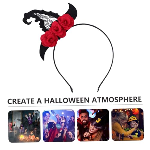 WRITWAA Halloween Haarband mit Blumen Design Weicher Einstellbarer Kopfschmuck für Damen Dekoratives Accessoire für Halloween Party und Festliche Anlässe von WRITWAA