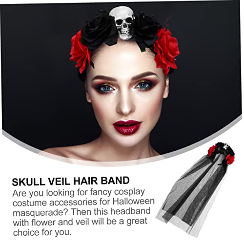 WRITWAA Halloween Haarreif Teufel Stirnband mit Rosen und Schwarzem Netz Leichter Hautfreundlicher Kopfschmuck für Mädchen für Kostüme Karneval und Halloween Partys WRITWAA Halloween Haarreif Teufel Stirnband mit Rosen und Schwarzem Netz Leichter Hautfreundlicher Kopfschmuck für Mädchen für Kostüme Karneval und Halloween Partys von WRITWAA