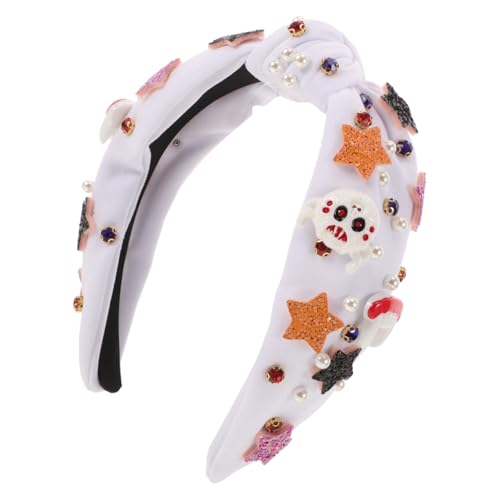 WRITWAA Halloween Haarschmuck mit Perlen und Strasssteinen Geknotetes Stirnband mit Teufel Kürbis Dekoratives Haarband für Halloween Partys und Gothic Kostüme Stylisches Accessoire für WRITWAA Halloween Haarschmuck mit Perlen und Strasssteinen Geknotetes Stirnband mit Teufel Kürbis Dekoratives Haarband für Halloween Partys und Gothic Kostüme Stylisches Accessoire für von WRITWAA
