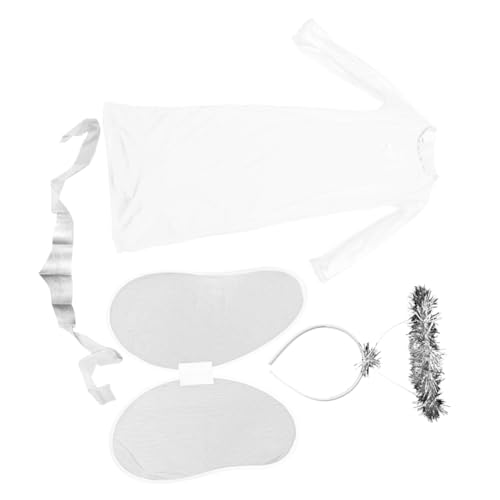 WRITWAA Halloween Kinderkostüm Mädchen Flügel Kostümset Weiß Teilig Xl Cosplay Party Show Verkleidung von WRITWAA