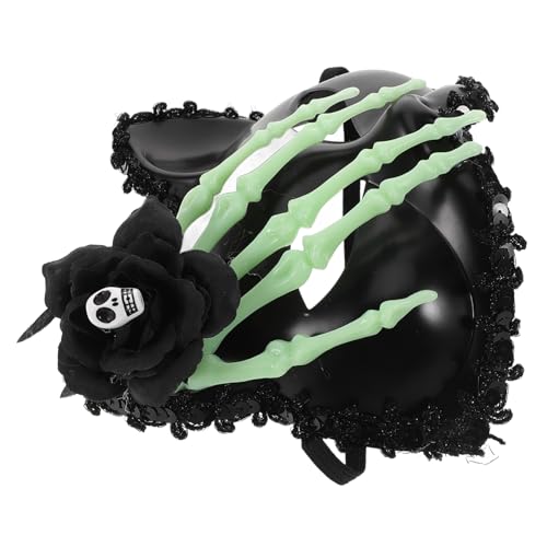 WRITWAA Halloween-Maske - und Wurmbehandlung bei Katzen Wolfsmaske Katzenbürste Masken halloween maske schwarze maske Tiermaske Gruselige Maske Maskerade-Maske für Frauen Plastik Black von WRITWAA