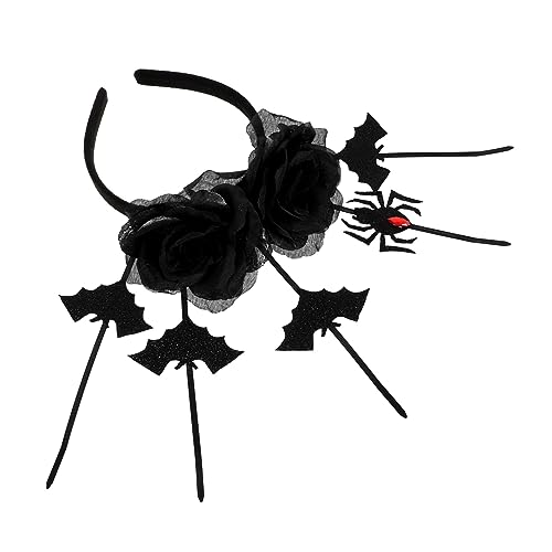 WRITWAA Halloween Spinnen Haarreif mit Rosen für Damen für Halloween Partys Festivals und Cosplay Bequemer und Kreativer Kopfschmuck mit Lebendigen Details von WRITWAA