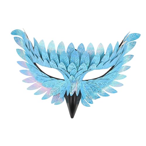 WRITWAA Halloween Vogelmaske mit Schnabel Halbgesichts Kostüm für Maskenbälle und Cosplay Tierische Party Dekoration für Halloween und Karnevalsevents von WRITWAA