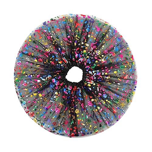 WRITWAA Halloween-tutu-rock Tüllrock Für Kleinkinder Flauschiger Partyrock Lagenrock Aus Ballett-tüll Halloween-kostüm Tutu Halloween Kostümoutfit Neon Tanzkleid Halloween-rock Polyester von WRITWAA