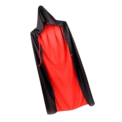 WRITWAA Halloween-umhang Vampir Kessel Halloween-Maske Haube Sensenmann Schwarzer Kapuzenmantel Unisex-partyumhang Ausfallen Umhang des Todeskostüms Maskerade Mit Kapuze Gestrick Black von WRITWAA