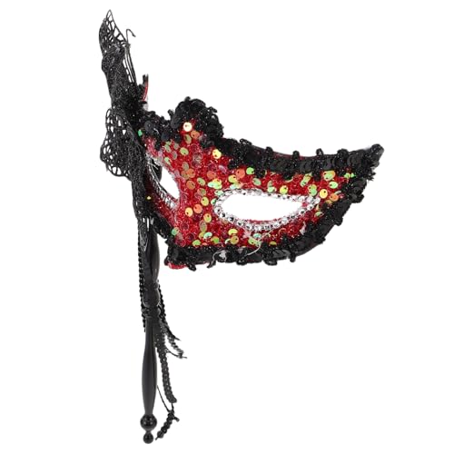 WRITWAA Handheld Masquerade Maske mit Fransen für Karneval Hochzeit Ball Kostüm Accessoire WRITWAA Handheld Masquerade Maske mit Fransen für Karneval Hochzeit Ball Kostüm Accessoire von WRITWAA