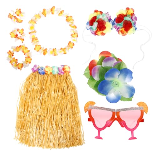 WRITWAA Hawaiianisches Partyset Mit Blumenkranz Haarclip Sonnenbrille Und Strohhut 8 Teiliges Luau Dekorationsset Für Sommer Und Strandpartys WRITWAA Hawaiianisches Partyset Mit Blumenkranz Haarclip Sonnenbrille Und Strohhut 8 Teiliges Luau Dekorationsset Für Sommer Und Strandpartys von WRITWAA