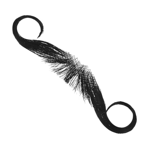 WRITWAA Herrenbart falscher Schnurrbart Film mit künstlichem Schnurrbart für Männer Gefälschter Falscher für Männer Männlicher Hochtemperaturdraht Schwarz von WRITWAA