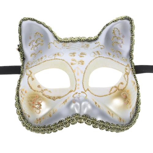 WRITWAA Katzenmasken für Halbgesichtsmaske für Halloween Kostümparty Cosplay Realistische Cat Cosplay Maske für Unvergessliche Feiern WRITWAA Katzenmasken für Halbgesichtsmaske für Halloween Kostümparty Cosplay Realistische Cat Cosplay Maske für Unvergessliche Feiern von WRITWAA