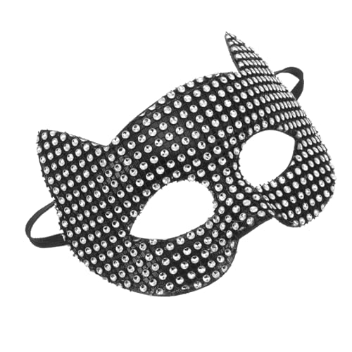 WRITWAA Katzenmaskenkostüm Strass-Maskerade- für Frauen reinigen Frauenmaske für Party halloween costume halloween kleidung für Party Festliche Frauenmaske Nylon Black WRITWAA Katzenmaskenkostüm Strass-Maskerade- für Frauen reinigen Frauenmaske für Party halloween costume halloween kleidung für Party Festliche Frauenmaske Nylon Black von WRITWAA