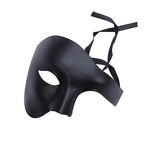 WRITWAA schwarze maskerade männer Halloween-Maske einäugige Maske halbes gesicht kostüm Cosplay Retro-Maskerade-Maske Halloween Halbgesichtsmaske Jahrgang Augenbinde Venedig bilden Mann von WRITWAA
