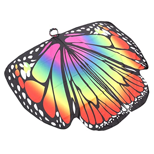 WRITWAA Kostü Umhang Aus Polyester Für Damen Mit Schmetterlingsflügeln Rotierendes Cape Party Zubehör Für Cosplay Und Kostümpartys Bunte Drucke Mit Großen Schmetterlingen WRITWAA Kostü Umhang Aus Polyester Für Damen Mit Schmetterlingsflügeln Rotierendes Cape Party Zubehör Für Cosplay Und Kostümpartys Bunte Drucke Mit Großen Schmetterlingen von WRITWAA