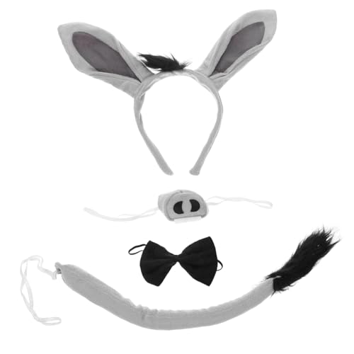 WRITWAA Kuscheliges Donkey Cosplay Haarreif Karneval Faschingskostüm Accessoire Halloween Party Tier Verkleidung Stirnband Niedlich für Mädchen Jungen WRITWAA Kuscheliges Donkey Cosplay Haarreif Karneval Faschingskostüm Accessoire Halloween Party Tier Verkleidung Stirnband Niedlich für Mädchen Jungen von WRITWAA