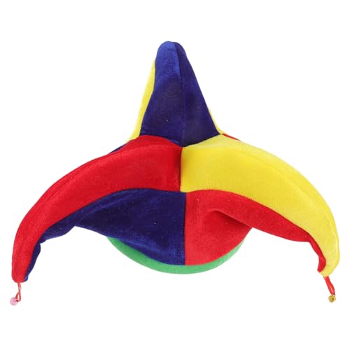 WRITWAA Lustiger Clown-Hut Narren-Clown Mit Glocken Schöner Karneval-Hut Für Weihnachtsfeier Kostüm Kappe Parade Karneval Zubehör Regenbogen WRITWAA Lustiger Clown-Hut Narren-Clown Mit Glocken Schöner Karneval-Hut Für Weihnachtsfeier Kostüm Kappe Parade Karneval Zubehör Regenbogen von WRITWAA