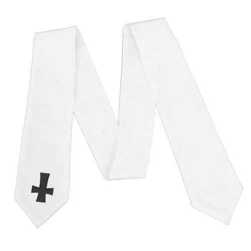 WRITWAA Männliche Priesterstola mit Kreuzstickerei für Hochzeiten Halloween Partys Cosplay Stola für Geistliche Kirchenstola Stilvolles Zubehör für Rollenspiele von WRITWAA