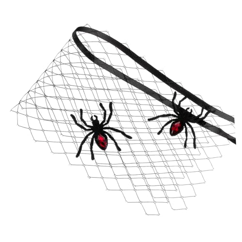 WRITWAA Maske für Damen mit Netzschleier Spider Princess Maske für Halloween Kostümpartys und Maskeraden Halbseitige Augenmaske mit Feinen Details und Einzigartigem Design von WRITWAA