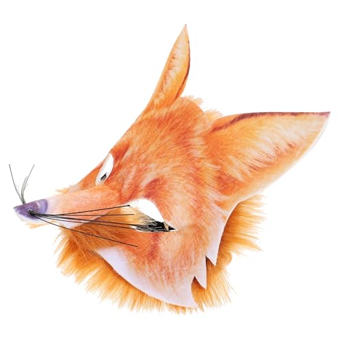WRITWAA Masken für Erwachsene Kreative Fuchsmaske Halbe Tiermaske für Halloween Karneval Einzigartige Cosplay Dekoration für Partys und Verkleidungen von WRITWAA
