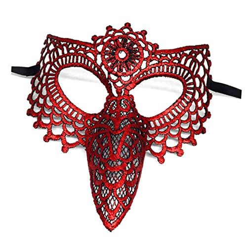 WRITWAA Party-Maske Maske Maskerade-Maske Spitzenmaske Luxusmaske Frauenmaske Partymaske Spitzen-Augenmaske Abschlussball Augenbinde Requisiten Fräulein Halloween Kostüm Halloween Costume von WRITWAA